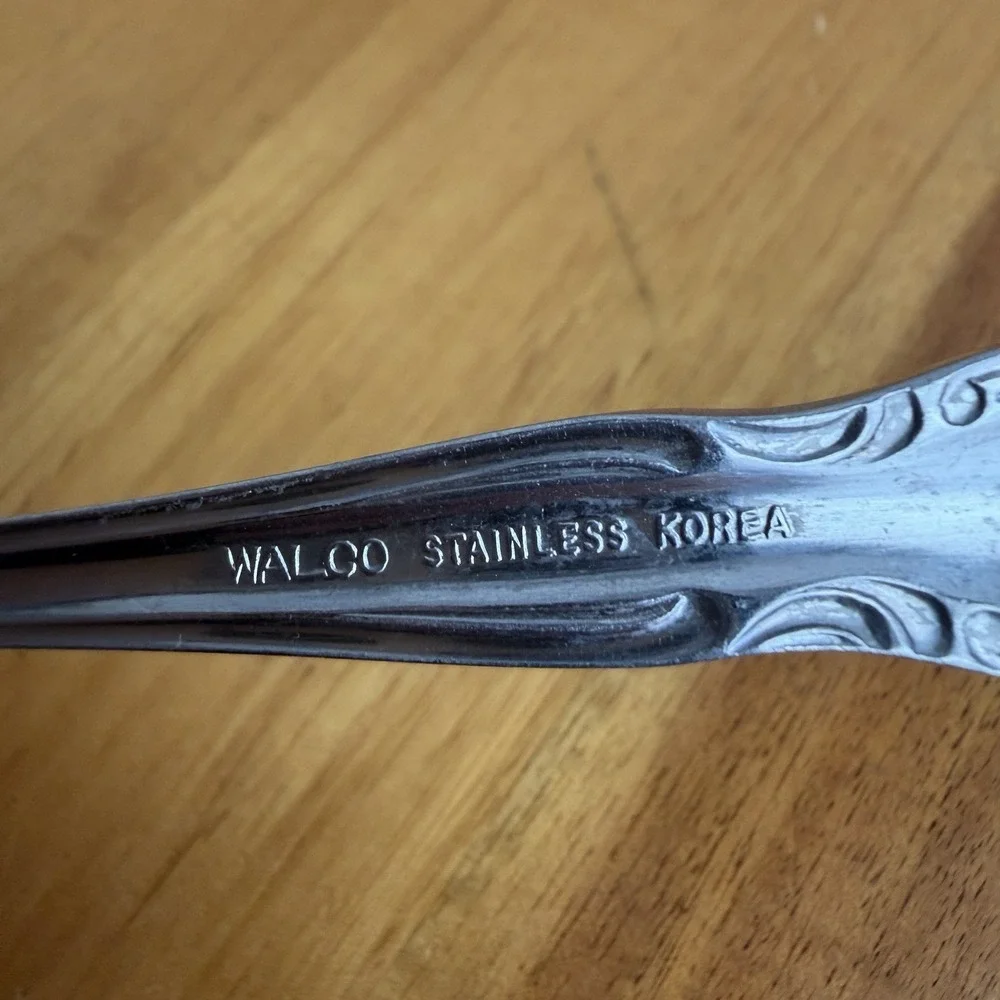 Walco Stainless‎ Steel Floral Spoon Korea Kitchen Dining Replacement